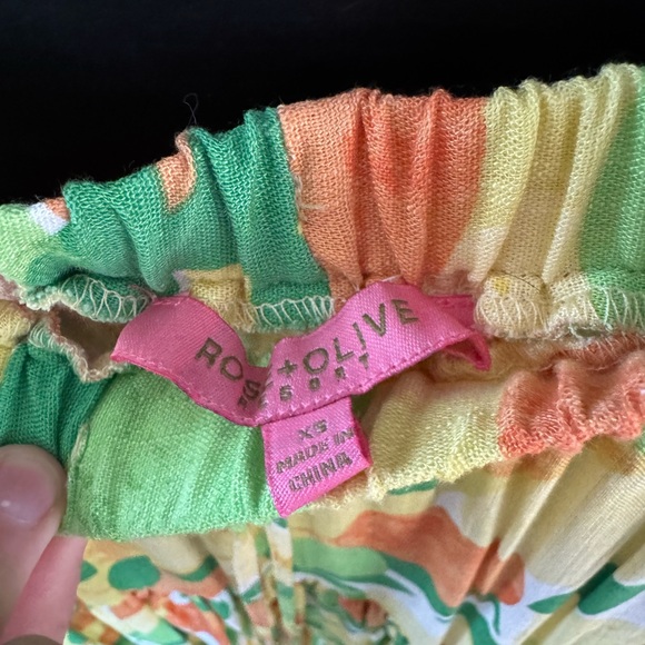 Rose & Olive Citrus Print A-Line Skirt - Picture 3 of 5